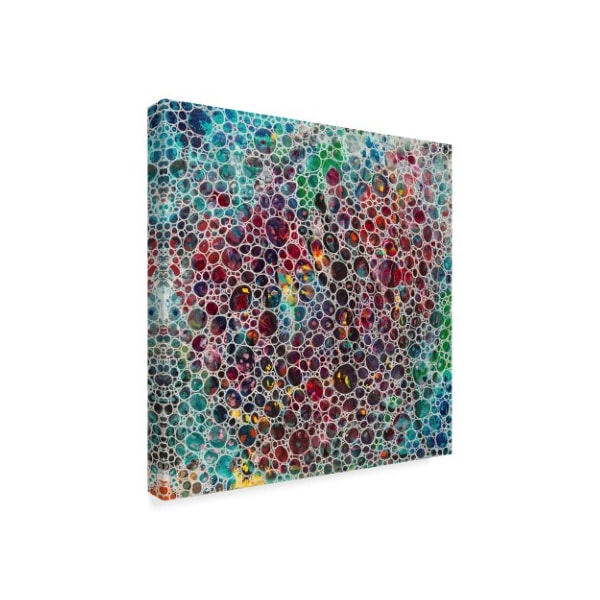 Hilary Winfield 'Dimension Blue Red' Canvas Art,35x35